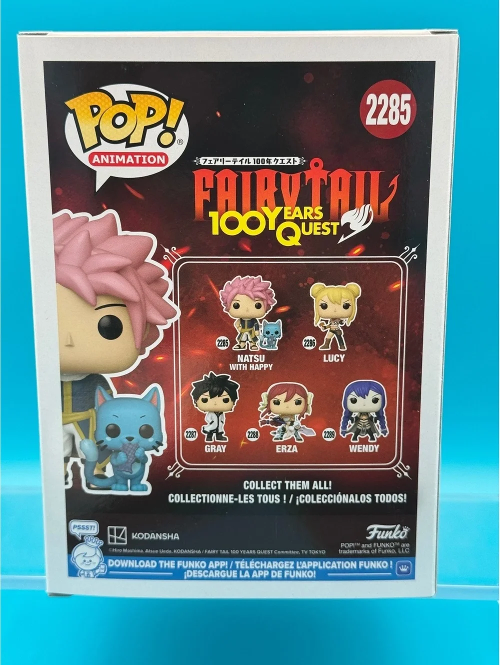 Todd Haberkorn Signed Natsu with Happy fairy tail Funko 2285 with MAS COA